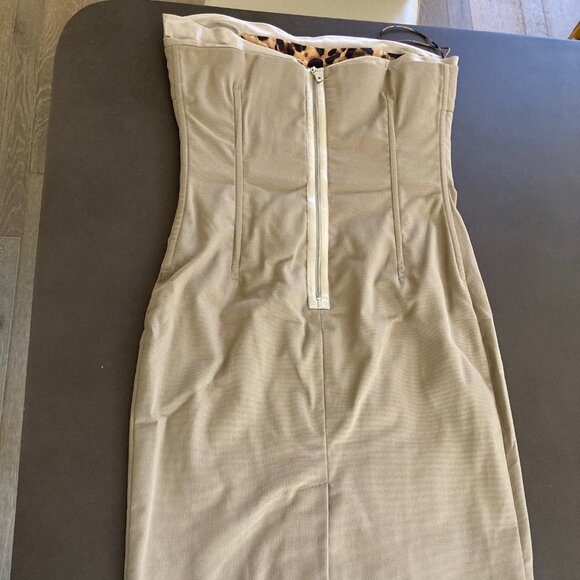 Dolce & Gabbana Y2K Vintage 2003 Khaki Lace Up Corset Dress Sz IT 44 (US 8) S/S - Picture 7 of 13